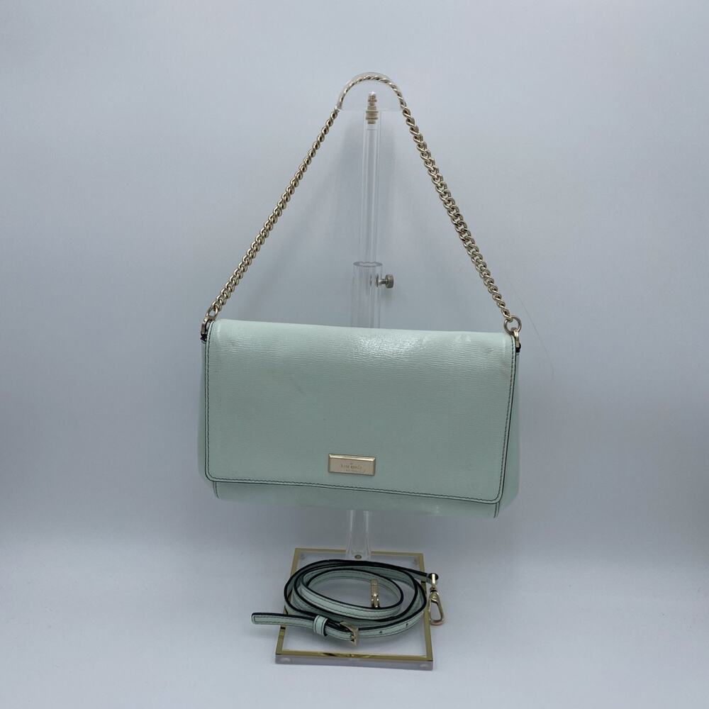 Kate Spade Putnam Drive Handbag | Mint Green Leather | Gold Tone Chain